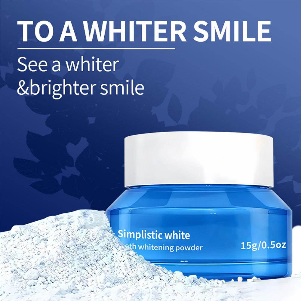 Teeth Paint Whitening - Simplistic White Teeth Whitening Powder Stain