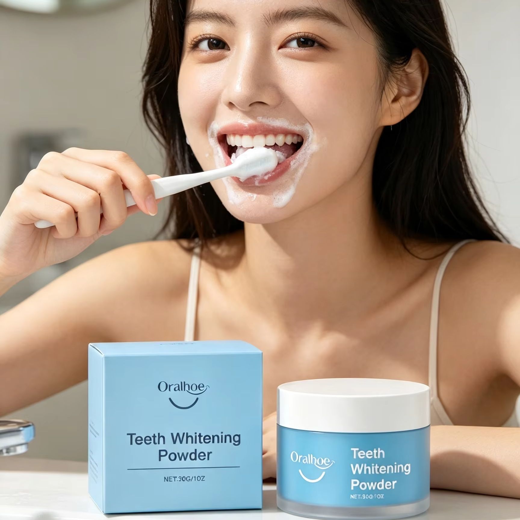 Teeth Paint Whitening - Oralhoe Tooth Powder for Brushing Teeth