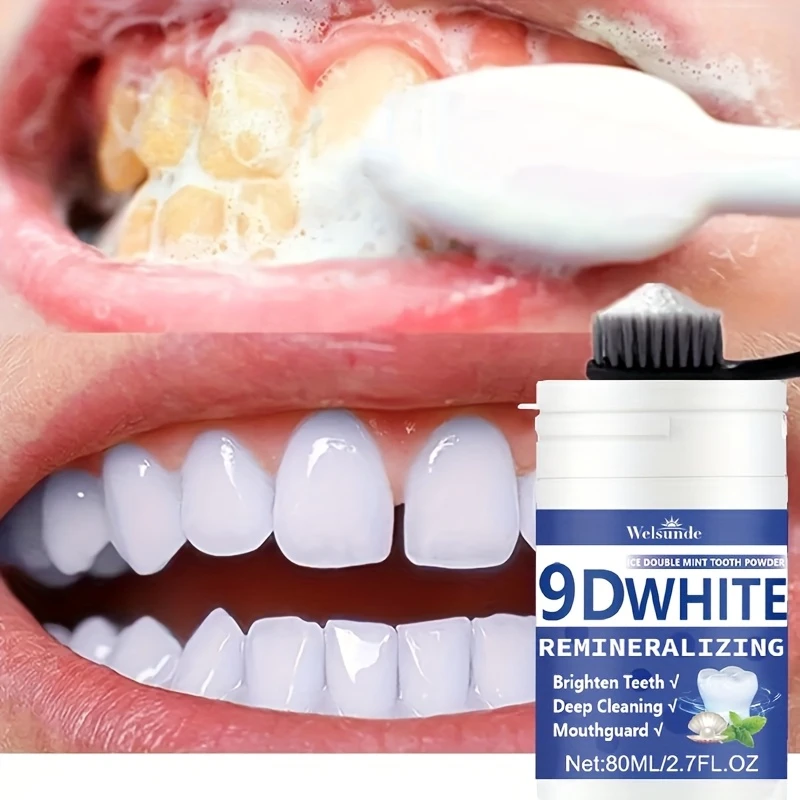 Teeth Paint Whitening - 9D White Remineralizing Hydroxyapatite Tooth Powder,