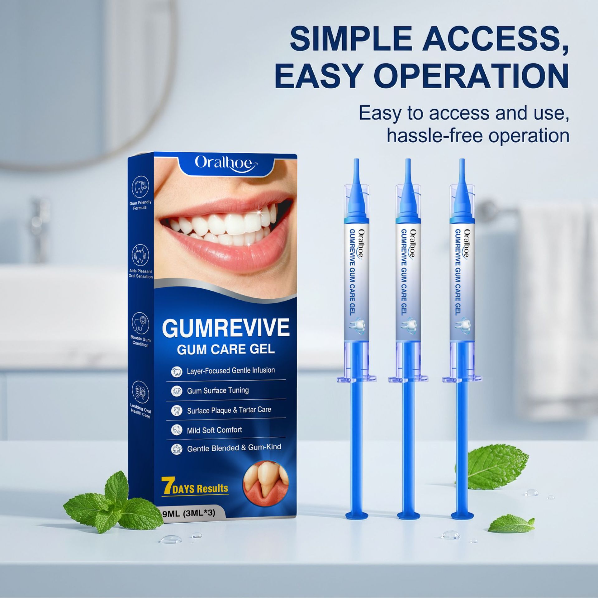 Teeth Whitening Singapore - Oral Care Gel 3Pcs Gum Cleaning