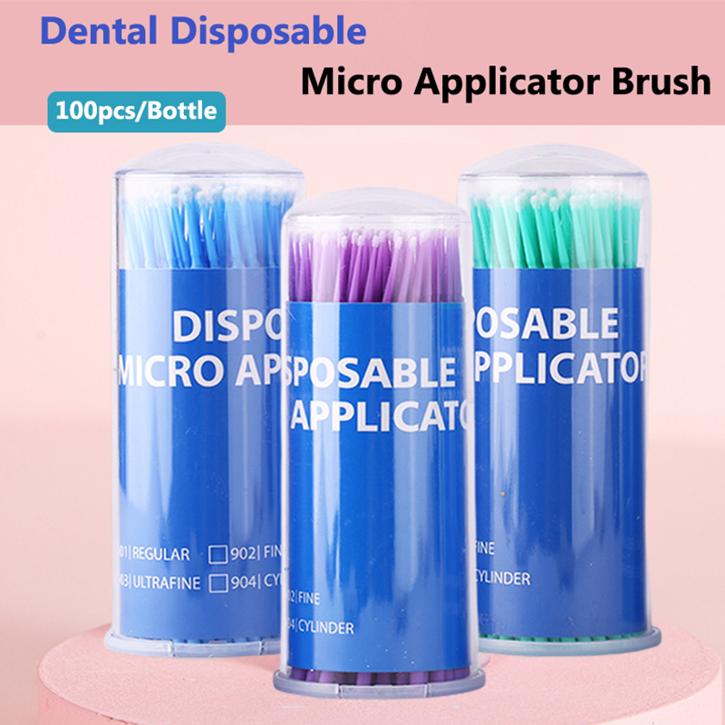 Teeth Whitening Brush - 100Pcs Dentistry Materials Disposable Micro Brushes