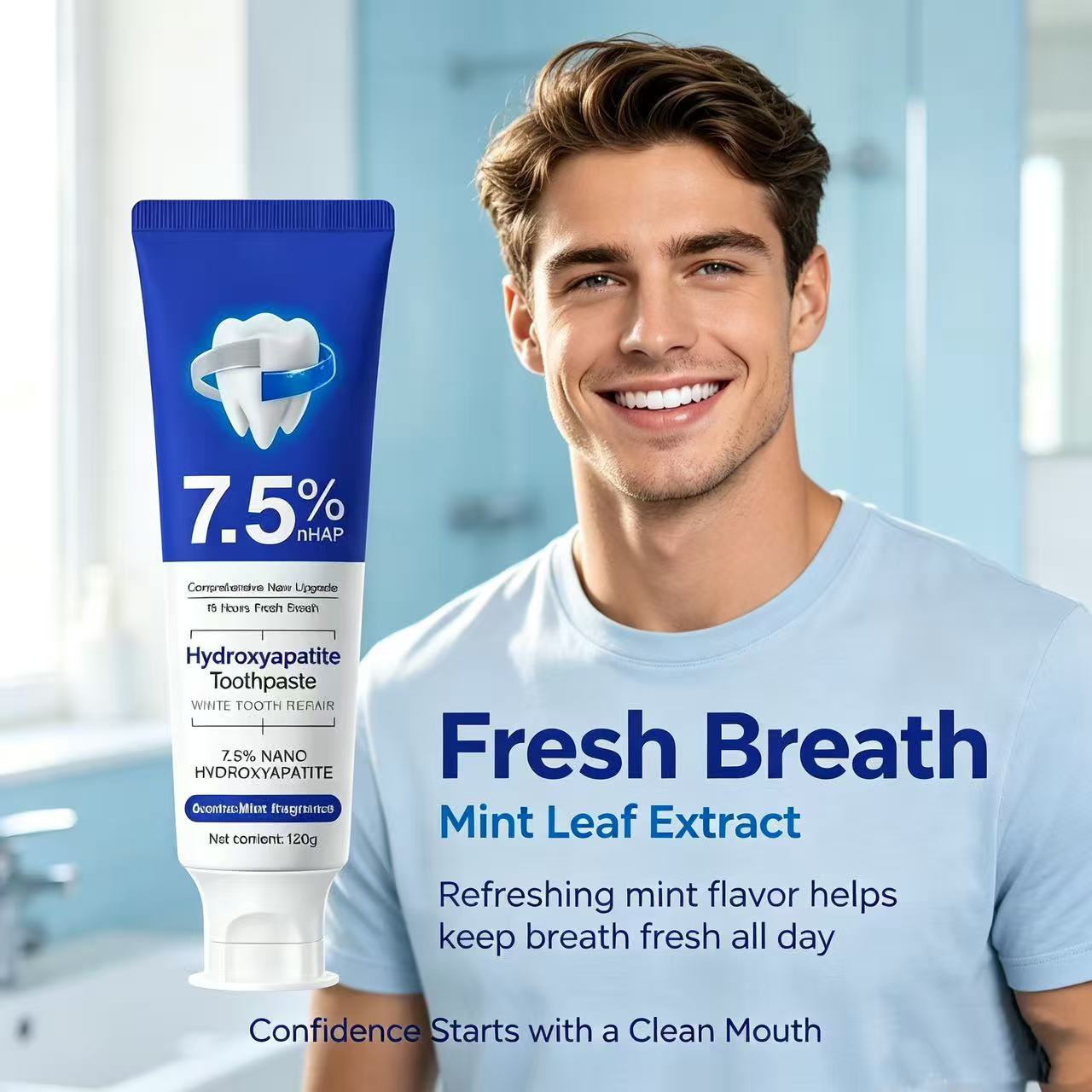 7.5%Nano Hydroxyapatite Toothp - огляд і ціна Teeth Whitening Yellow Teeth