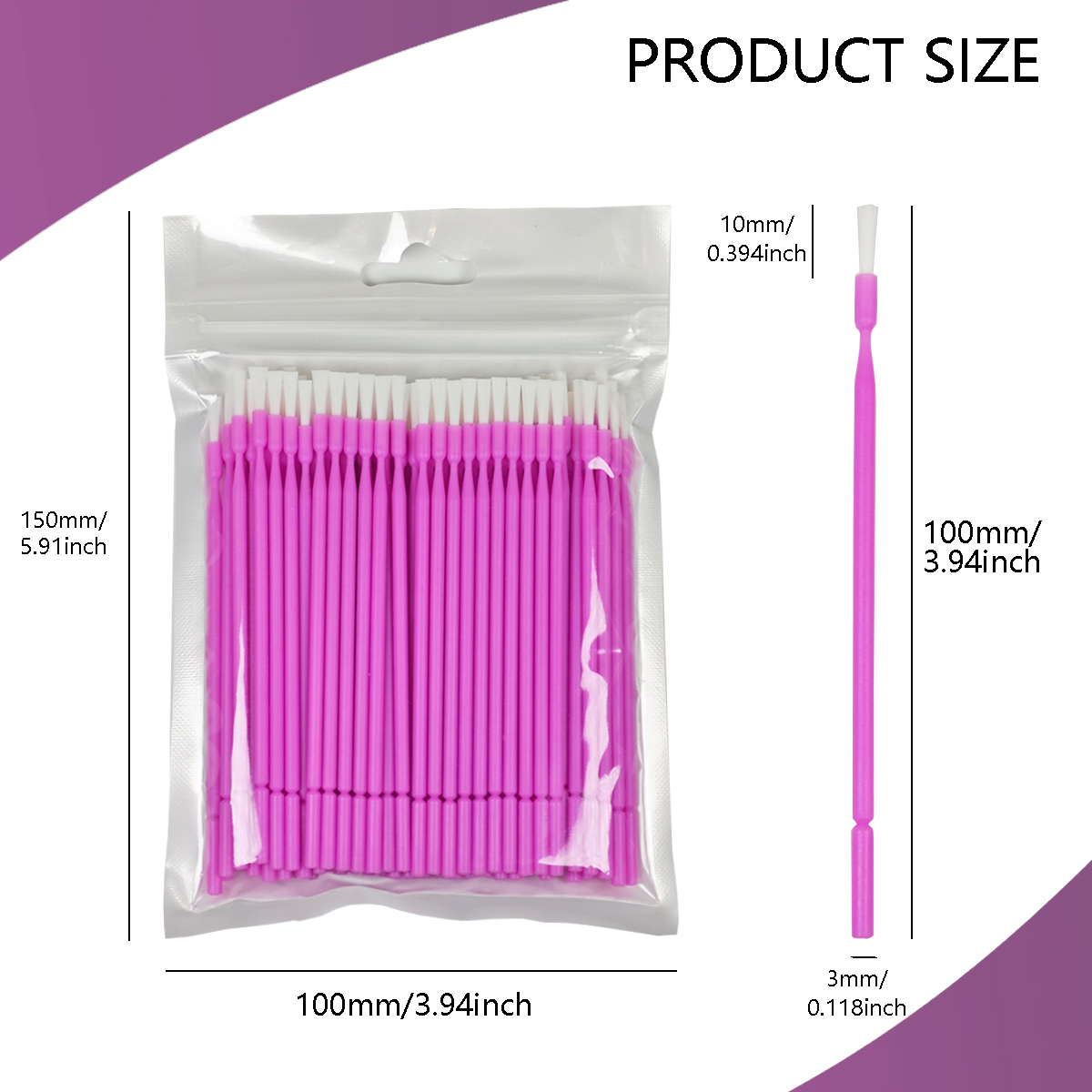 100Pcs Dental Disposable Micro - огляд і ціна Teeth Whitening Brush