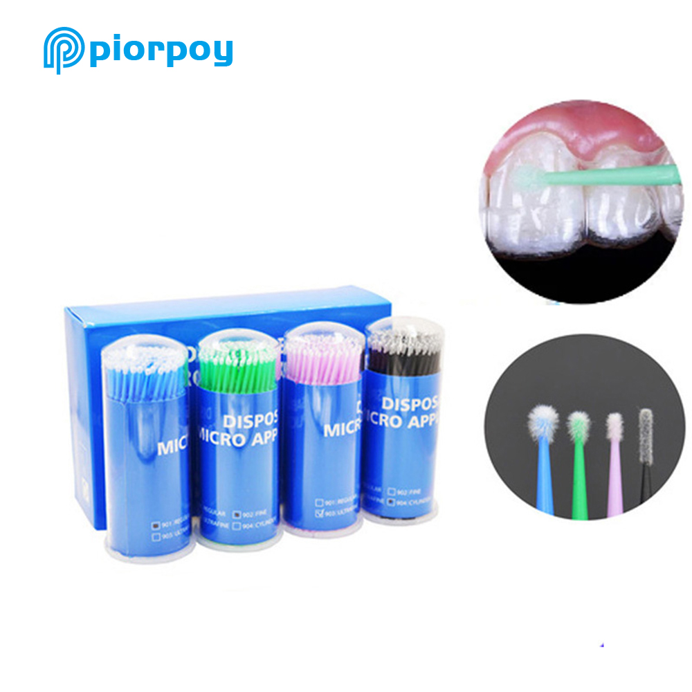 PIORPOY 100Pcs Dental Micro Br - огляд і ціна Teeth Whitening Brush